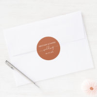 Calligrafia Terracotta Casamento Envelope Selos