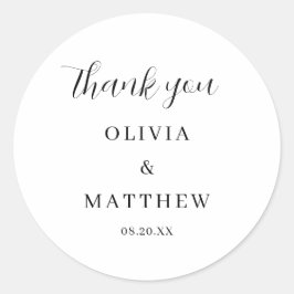 Adesivo Calliografia Script Obrigado Casamento