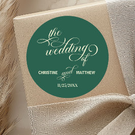 Adesivo Calliografia Teal Wedding Elegante