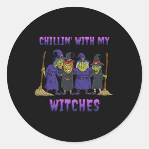 Adesivo Calma Com As Minhas Bruxas Diversão De Halloween