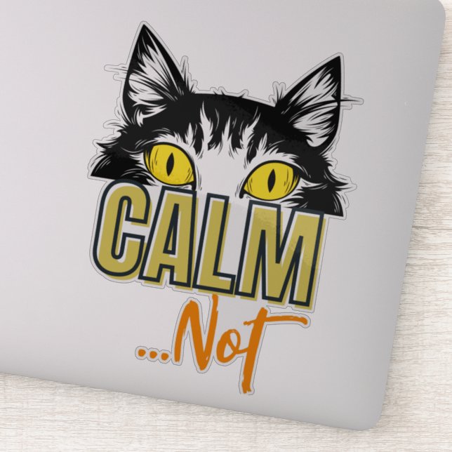 Adesivo Calma... Não. Os muitos humores do gato (Detalhe)