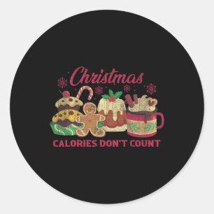Adesivo Calorias de Natal Não Contem Cookies de Leite