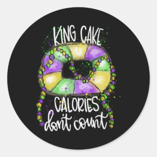 Adesivo Calorias Engraçadas do Rei Não Contem Mardi Gras C