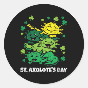 Adesivo Cama De Pedra De Dia de São Patrício Axolotl