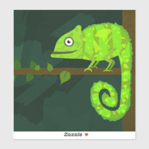 Adesivo Camaleão bonito verde