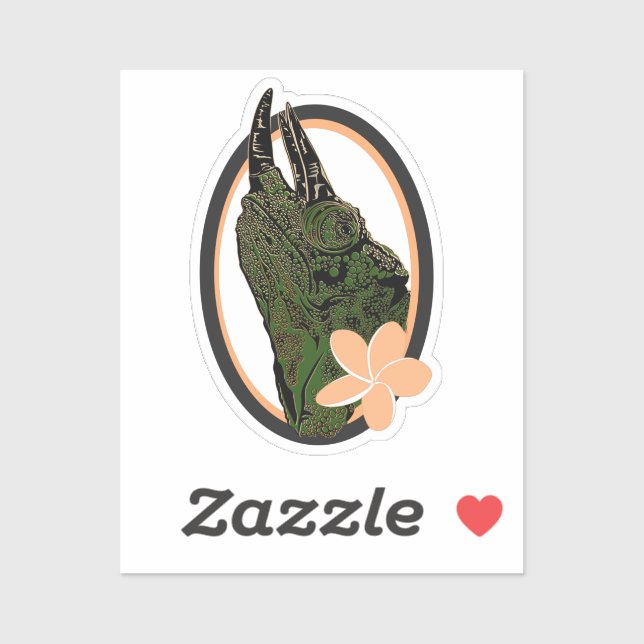 Adesivo Camaleão de Jackson (Folha)