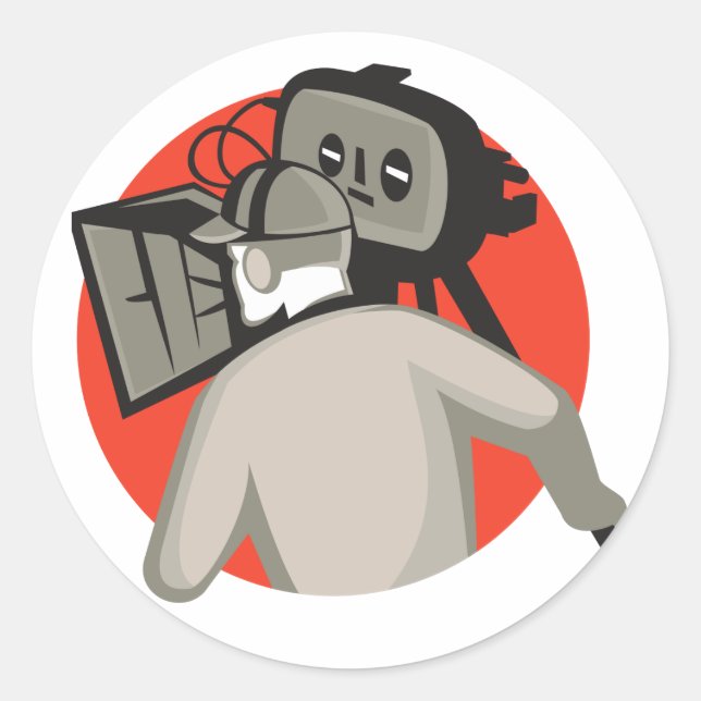 Adesivo câmara de cinema de cineasta de filmagem da equipe (Frente)