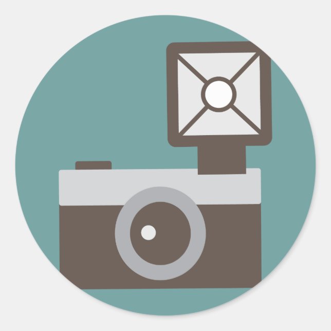 Adesivo Câmara de Vintage da Cartoon (Frente)