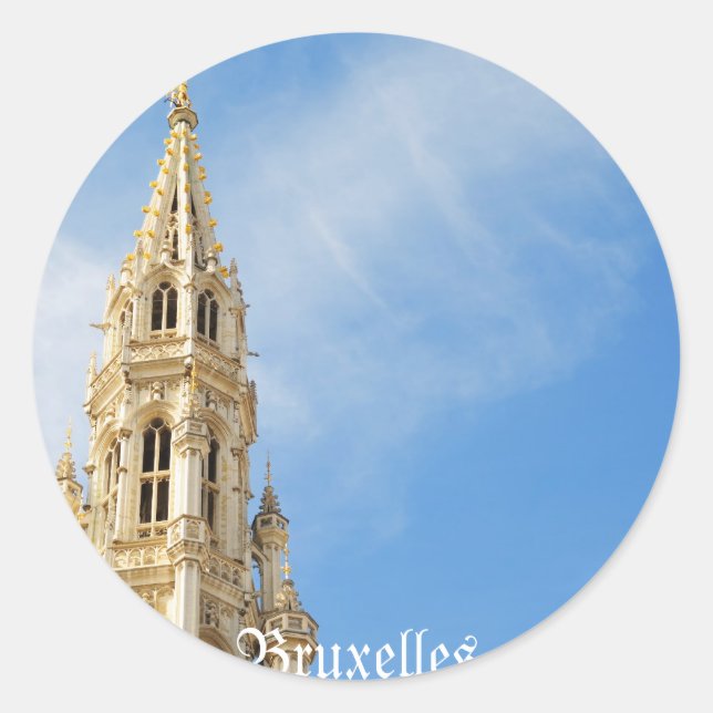 Adesivo Câmara Municipal medieval em Bruxelas (Frente)