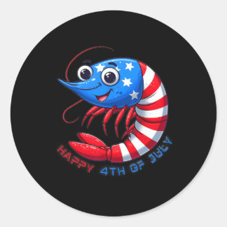 Adesivo Camarão Feliz Celebra 4 de Julho Crianças Homens M