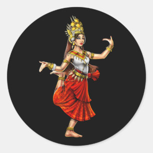 Adesivo Camb do Camboja Khmer Tradicional Dançarina Apsara