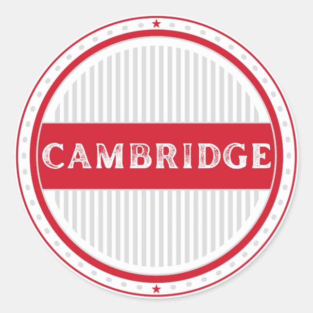 Adesivo Cambridge City Pride Emblem – English Identity (Frente)