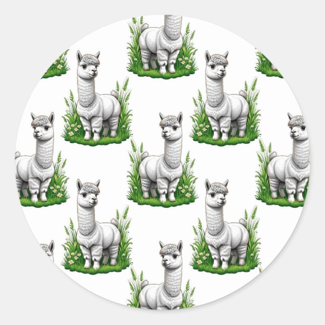 Adesivo Camel llama Alpaca Pattern Design (Frente)