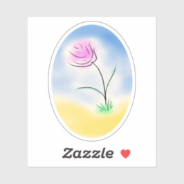 Adesivo Cameo Estilizado de Flor Feliz