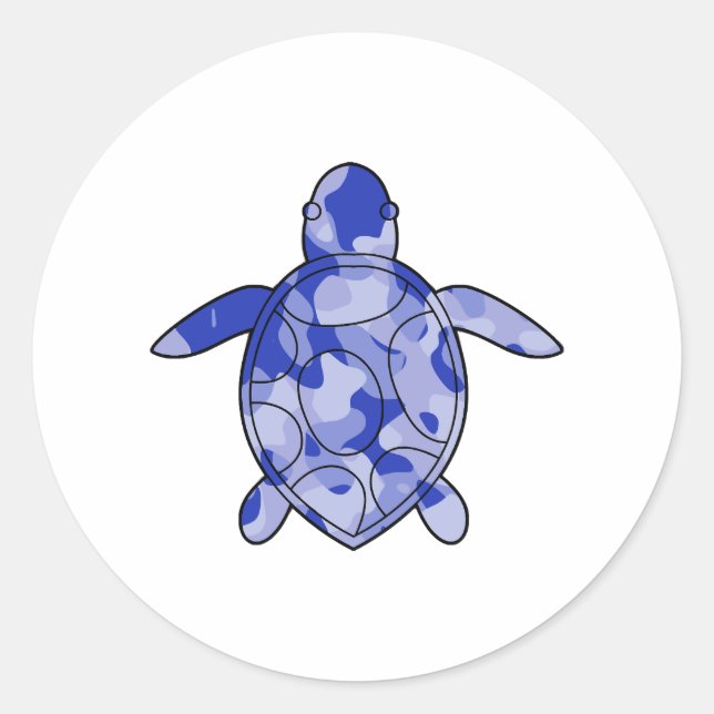 Adesivo Câmera azul de Tartaruga (Frente)