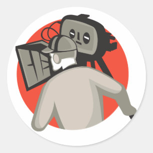 Adesivo câmera de filme do operador cinematográfico do