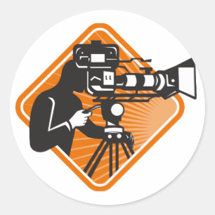 Adesivo câmera do película do tiro do operador