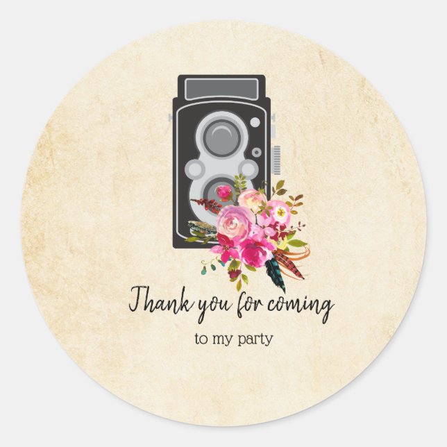 Adesivo Câmera Vintage (Frente)