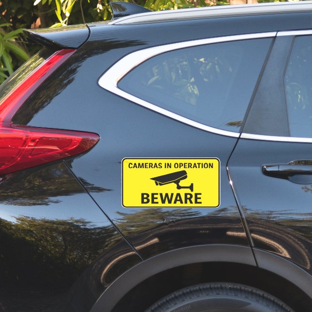 Adesivo Cameras in Operation Beware Security Sign (Lado do carro)