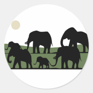 Adesivo Caminhada elefante