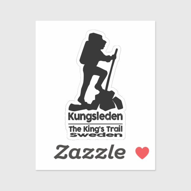 Adesivo Caminhada - Kungsleden - A Trilha do Rei - Suécia (Folha)