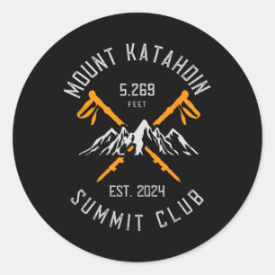Adesivo Caminhada na Montanha Mount Katahdin Est 2024