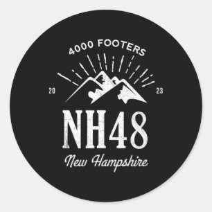 Adesivo Caminhada nos 4.000 Pés de New Hampshire Nh48