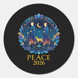 Adesivo Caminhada Paz 2026 Monges da Paz Mundial com Aloka