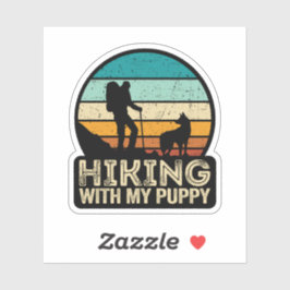 Adesivo caminhando com meu cachorrinho