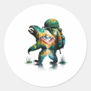 Adesivo Caminhando com o Sloth Backpack Montanha Vida Selv