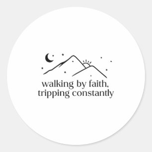 Adesivo Caminhando Pela Fé Tropeçando Constantemente Jesus