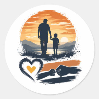 Adesivo Caminhando pela Vida Juntos Pai e Filho