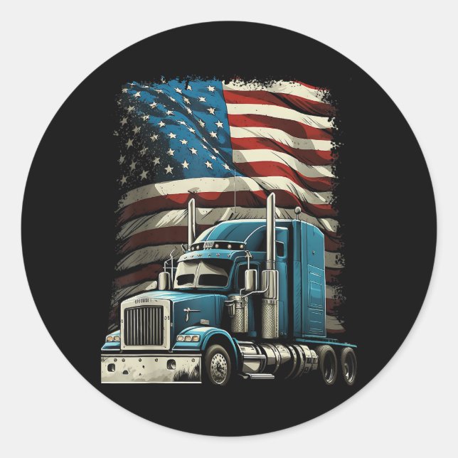 Adesivo Caminhante Bandeira Americana Para A Unidade De Ca (Frente)