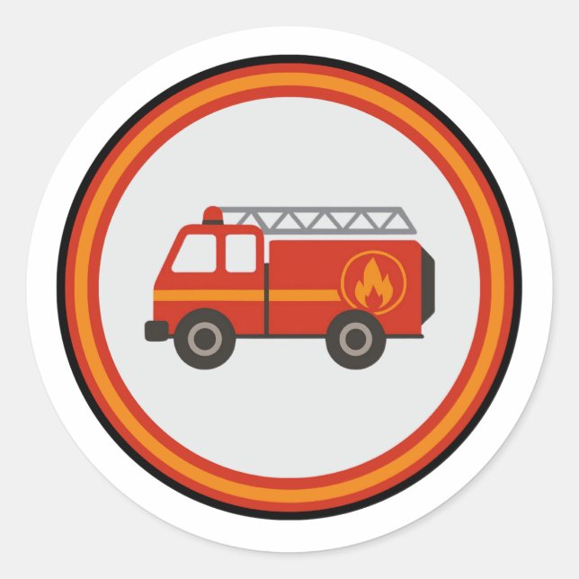 Adesivo Caminhão de bombeiros  (Frente)