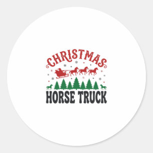 Adesivo Caminhão de Cavalo de Natal Design de Trenó do Pap