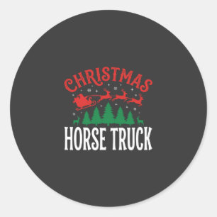 Adesivo Caminhão de Cavalos de Natal do Papai Noel Trenó
