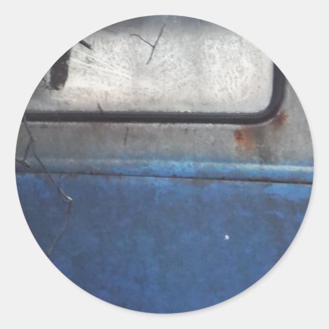 Adesivo Caminhão de colheita branco e azul (Frente)