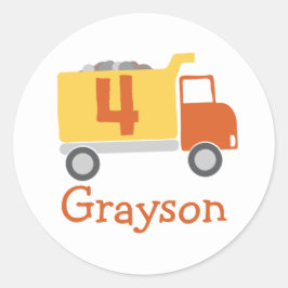 Adesivo Caminhão de Construção 4.º Vinhetas do Partido de 