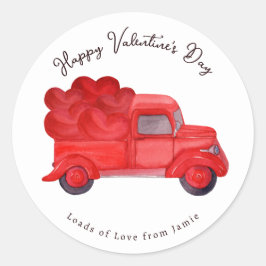 Adesivo Caminhão de Entrega do Coração Vermelho do dia de 