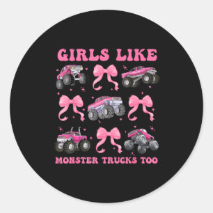 Adesivo Caminhão monstro 4 rosa as meninas mamãe gostam de