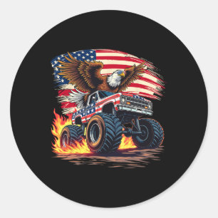 Adesivo Caminhão Monstro Bald Eagle - Bandeira Americana 4