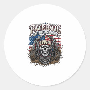 Adesivo Caminhão Monstro de Caveira Patriótico 1776 Off Ro