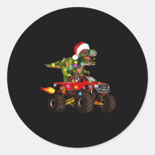 Adesivo Caminhão Monstro de Natal do Dinossauro T-Rex Para