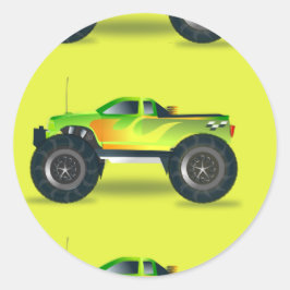 Adesivo Caminhão monstro no verde limão