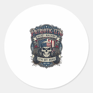 Adesivo Caminhão Monstro Patriótico 1776 Crânio Off Road P
