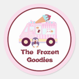 Adesivo Caminhão Sorvete De Coelho Coelho Azul E Rosa