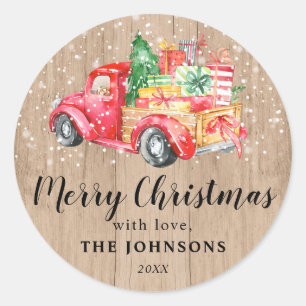 Adesivo Caminhão Vintage Rústico   Natal Personalizado