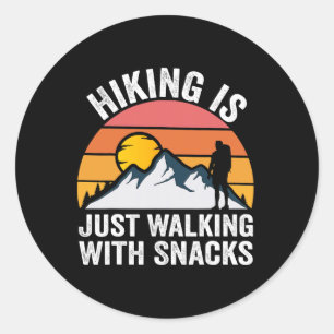 Adesivo Caminhar é Apenas Andar Com Lanches Humor De Camin