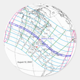 Adesivo Caminho Global do Eclipse Solar 2045