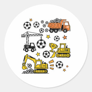Adesivo Caminhões de Construção de Futebol Amante do Dia d